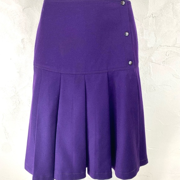 Collectors Vintage Thierry Mugler Wool Pleat Skirt Made in Italy - Picture 2 of 8